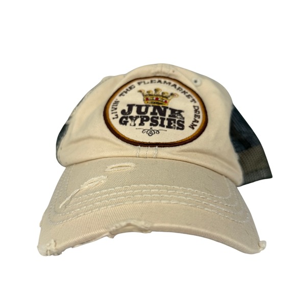 Junk Gypsy Trucker Hat Distressed Mesh Cap Flea Market Dream Adjustable HGTV - Picture 1 of 8